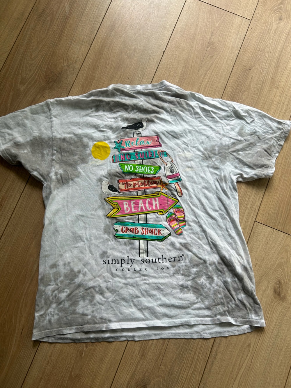 Simply Southern Kids' White Beach Graphic Tee